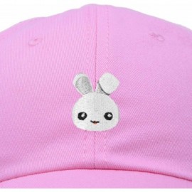 Baseball Caps Cute Bunny Dad Hat Cotton Twill Baseball Cap Embroidered Design - Light Pink - CK180STRTD0 $17.44