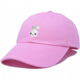 Baseball Caps Cute Bunny Dad Hat Cotton Twill Baseball Cap Embroidered Design - Light Pink - CK180STRTD0 $17.44