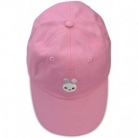 Baseball Caps Cute Bunny Dad Hat Cotton Twill Baseball Cap Embroidered Design - Light Pink - CK180STRTD0 $17.44