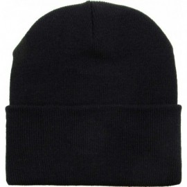 Skullies & Beanies Thick and Warm Mens Daily Cuffed Beanie OR Slouchy Made in USA for USA Knit HAT Cap Womens Kids - CF12717W...