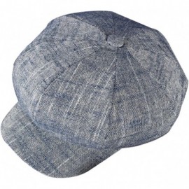 Newsboy Caps Women's Gatsby Newsboy Hat Cotton Linen Blend Painter Caps - Blue - C912O3WYJY3 $21.49