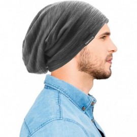 Skullies & Beanies Men Summer Beanie Long Slouchy Thin Lightweight Skull Cap B011h - Grey - C418UED8INR $12.33