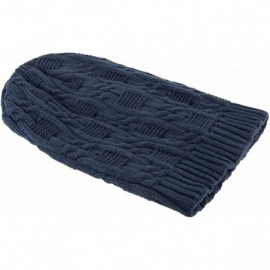 Skullies & Beanies Unisex Trendy Beanie Warm Oversized Chunky Cable Knit Slouchy Woolen Hat - Blue - CV12MANRQG9 $13.88