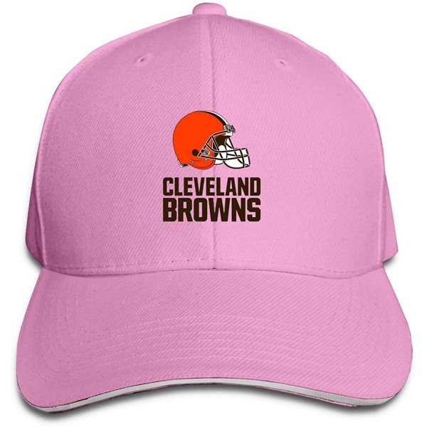 Baseball Caps Cleveland Browns Unisex Baseball Cap Men's Cap Adjustable Baseball Cap for Women-White - Pink - CG18Z97G8GX $9.16