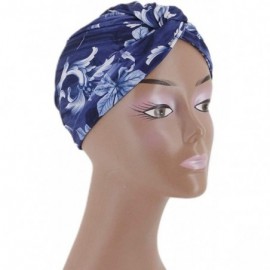 Skullies & Beanies Women's African Flower Pattern Shower Cap Boho Style Bath Hat Wide Band Sleep Headwear Bonnets for Women/G...