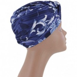 Skullies & Beanies Women's African Flower Pattern Shower Cap Boho Style Bath Hat Wide Band Sleep Headwear Bonnets for Women/G...