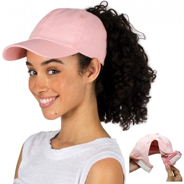 Baseball Caps Satin Lined Cap - Satin Lined Hat to Protect Hair from Breakage and Frizz - Pink - CK194AK97X4 $22.36