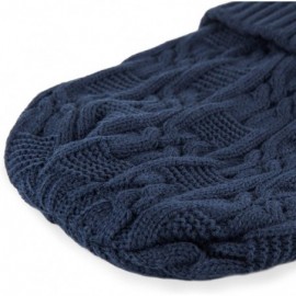 Skullies & Beanies Unisex Trendy Beanie Warm Oversized Chunky Cable Knit Slouchy Woolen Hat - Blue - CV12MANRQG9 $13.88