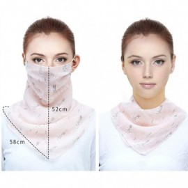 Balaclavas 2 or 4 Pack Women Sun Mask Face Scarf Chiffon Wrap Dust Shield Neck Gaiter UV Protection - Grey - CZ18KQYQIXH $14.23
