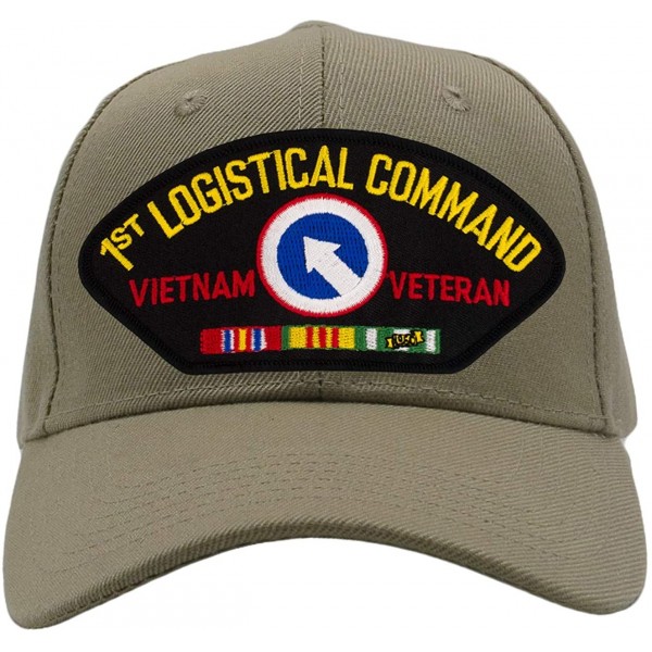 Baseball Caps 1st Logistical Command - Vietnam Hat/Ballcap Adjustable One Size Fits Most - Tan/Khaki - CV18OQXK92N $26.62