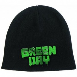 Skullies & Beanies Beanie Hat Cap Band Logo American Idiot Official Black Size One Size - CS11UL77PM5 $13.67