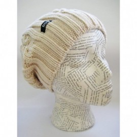 Skullies & Beanies Oversized Beret Chunky Knit Beanie M2013-359 - Beige - CO11E05WMEF $17.35