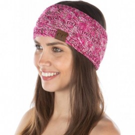 Cold Weather Headbands Exclusives Womens Head Wrap Lined Headband Stretch Knit Ear Warmer - Pink- Fuchsia- Ivory- Burgundy - ...