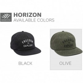 Baseball Caps Horizon Embroidered Logo Hat - Adjustable Baseball Cap w/Plastic Snapback Closure - Olive - CV18U5TE6X7 $27.18