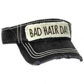 Visors Bad Hair Day Western Sun Visor - Black - CL1827SE4QS $33.16