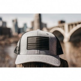 Baseball Caps American Flag USA Snapback Cap - Heather Gray - CM18H50N9OY $19.57