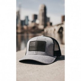 Baseball Caps American Flag USA Snapback Cap - Heather Gray - CM18H50N9OY $19.57