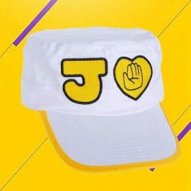 Skullies & Beanies JoJo's Bizarre Adventure Hat Jotaro Kujou Cosplay Cap Army Military Cap Black - White - C319833NI6L $20.66