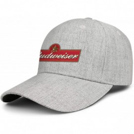 Baseball Caps Budweiser-Logos- Woman Man Baseball Caps Cotton Trucker Hats Visor Hats - Grey-58 - CW18WEK7N5H $16.12