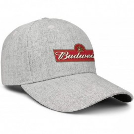 Baseball Caps Budweiser-Logos- Woman Man Baseball Caps Cotton Trucker Hats Visor Hats - Grey-58 - CW18WEK7N5H $16.12