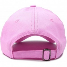 Baseball Caps Camp Hair Don't Care Hat Dad Cap 100% Cotton Lightweight - Light Pink - CA18S0463LC $10.93