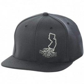 Baseball Caps Wear Your Roots Flexfit Snapback - New Jersey Dark Grey - CK18T9S4G7K $31.25