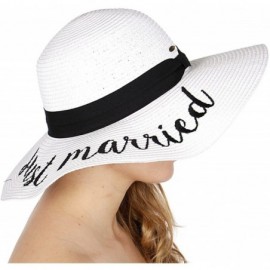 Sun Hats Beach Hats for Women - Embroidered Floppy Wide Brim Paper Straw Sun Hats for Women Summer Hat Foldable - CB18DNHHURU...