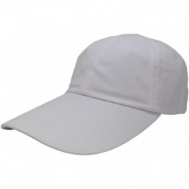 Baseball Caps Sunbuster Extra Long Bill 100% Washed Cotton Cap with Leather Adjustable Strap - White - CJ12L01OBL3 $34.73