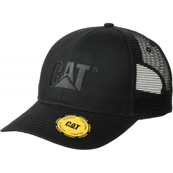 Baseball Caps Men's Raised Logo Cap - Black - C618DIZMN7Z $17.35