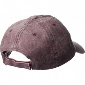 Baseball Caps Women's Mineral Washed Baseball Cap - Burgundy - CD184CI8D7X $12.52