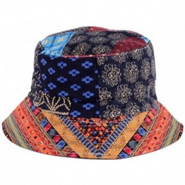 Bucket Hats Packable Reversible Black Printed Fisherman Bucket Sun Hat- Many Patterns - Hippie Patch Multi Red - C112DAEA61P ...