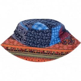 Bucket Hats Packable Reversible Black Printed Fisherman Bucket Sun Hat- Many Patterns - Hippie Patch Multi Red - C112DAEA61P ...