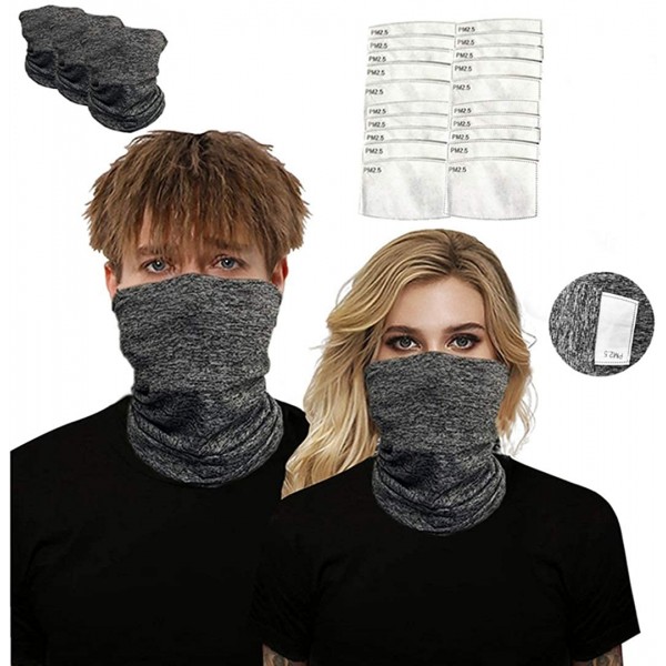 Balaclavas 3 OR 2Pack Neck Gaiter Breathable Face Cover Bandanas Balaclava Infinity Scarf for Women Men - Black Gray - CZ198C...