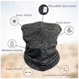 Balaclavas 3 OR 2Pack Neck Gaiter Breathable Face Cover Bandanas Balaclava Infinity Scarf for Women Men - Black Gray - CZ198C...