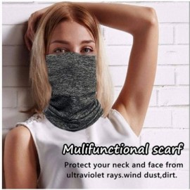 Balaclavas 3 OR 2Pack Neck Gaiter Breathable Face Cover Bandanas Balaclava Infinity Scarf for Women Men - Black Gray - CZ198C...