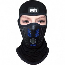Balaclavas M1 Full Face Cover Balaclava Protection Filter Rubber Ski Dust Mask (BALA-FILT-RUBB-BKBL) Black - C312G8PL28L $17.14