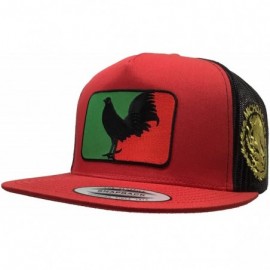 Baseball Caps Gallo Negro de Michoacan Logo Federal 2 Logos hat red Black mesh - C318U37CZD7 $24.87