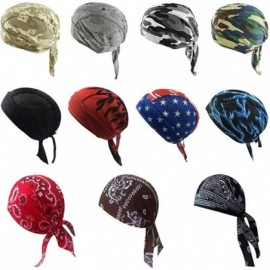 Skullies & Beanies Cycling Bandana Breathable Helmet Wicking - D1-4 Pcs Dew Rag - CF18WHDOYHW $21.07