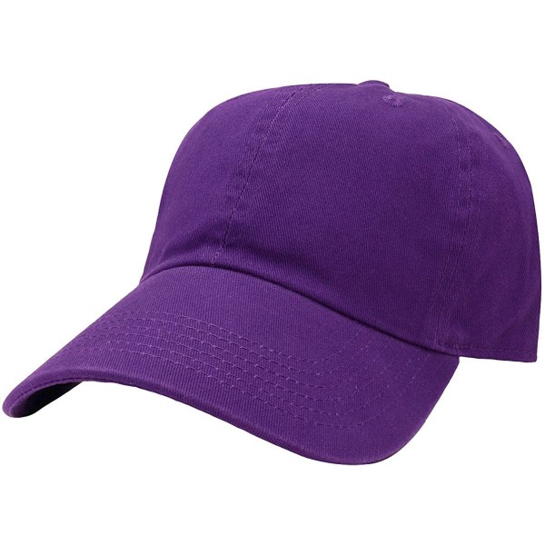 Baseball Caps Classic Baseball Cap Dad Hat 100% Cotton Soft Adjustable Size - Dark Purple - CC11AT3XGTV $10.66