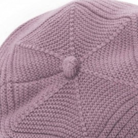 Skullies & Beanies Winter Hats for Womens Knit Slouchy Skullies Beanies Ski Caps with Faux Fur Pom Pom Bobble - Pumpkin - CA1...