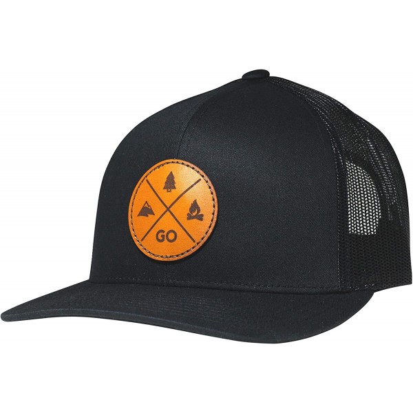 Baseball Caps Trucker Hat - GO Outdoors - Black - C5180GQW32I $19.93
