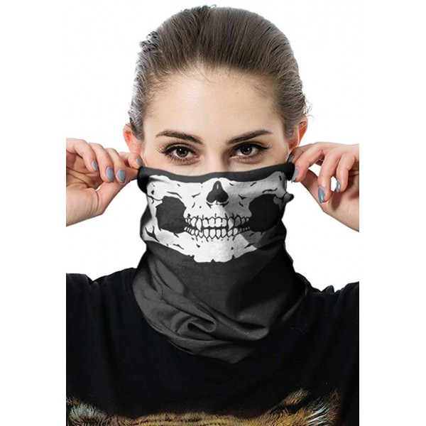 Balaclavas Unisex Multifunctional Seamless Bandana Face Mask Neck Gaiter Headwear Tube Mask Scarf - Skull 2 - C4197SSCM95 $8.73