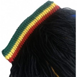 Skullies & Beanies Funny Wig Beard Hats Handmade Knitted Beanie Rasta Hat with Dreadlocks Christmas Halloween Caps - Black Be...