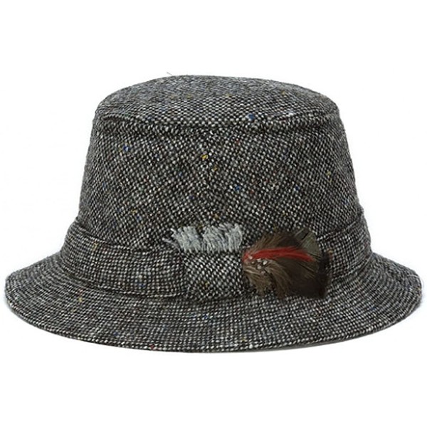 Newsboy Caps Men's Donegal Tweed Original Irish Walking Hat - Gray Salt & Pepper - CE12COGB44F $59.94