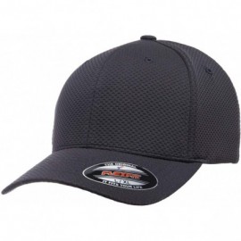 Baseball Caps Flexfit Cool and Dry 3D Hexagon Jersey Cap - Moisture Wicking Hat- Bundle w/Hat Liner - Black - CL18HET2ROD $19.50