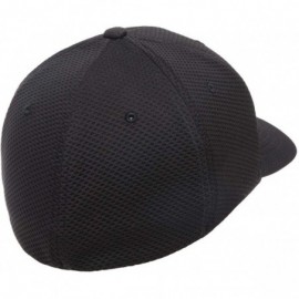 Baseball Caps Flexfit Cool and Dry 3D Hexagon Jersey Cap - Moisture Wicking Hat- Bundle w/Hat Liner - Black - CL18HET2ROD $19.50