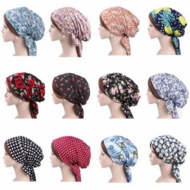 Skullies & Beanies Chemo Headwear Cancer Cap for Women Sleep Headscarf Bonnet Headwrap - 6 - CS186WLAI65 $12.91