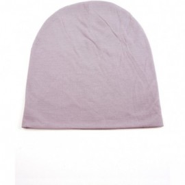 Skullies & Beanies 3 pcs Unisex Solid Color Soft Jersey Skull Cap Beanie 407HB - Lightgray - C311O31OOWJ $8.44