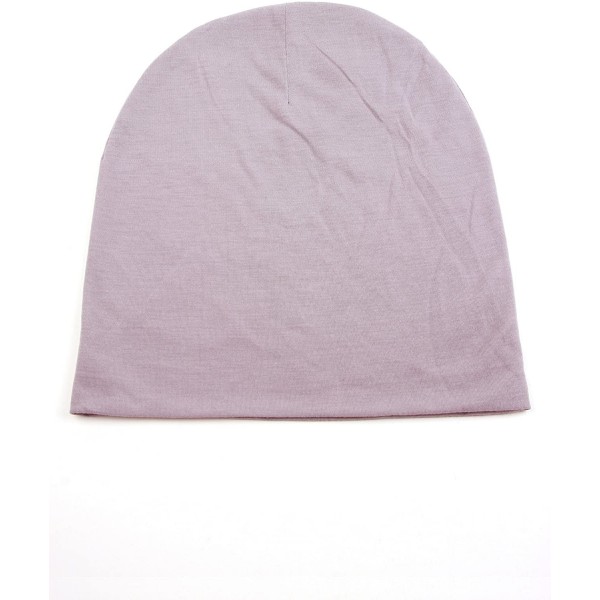 Skullies & Beanies 3 pcs Unisex Solid Color Soft Jersey Skull Cap Beanie 407HB - Lightgray - C311O31OOWJ $8.44