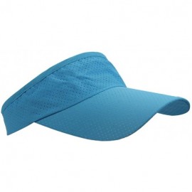 Visors Mens Summer Quick-Dry Run Long Brim Empty Top Baseball Tennis Sun Hat Cap Visor - Lake Blue - C818G3N20UT $8.27